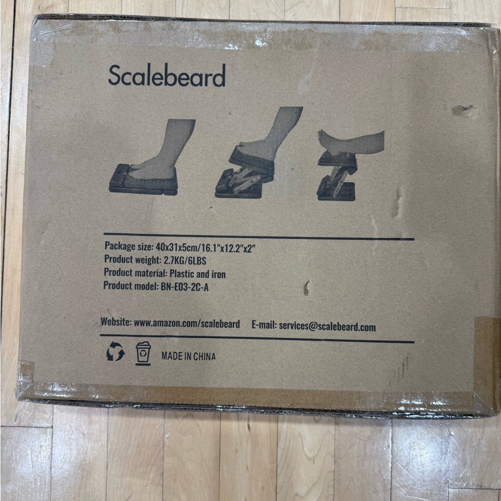 Scalebeard Adjustable Black Footstool Adjustable height/angle under desk NIB - Picture 12 of 12